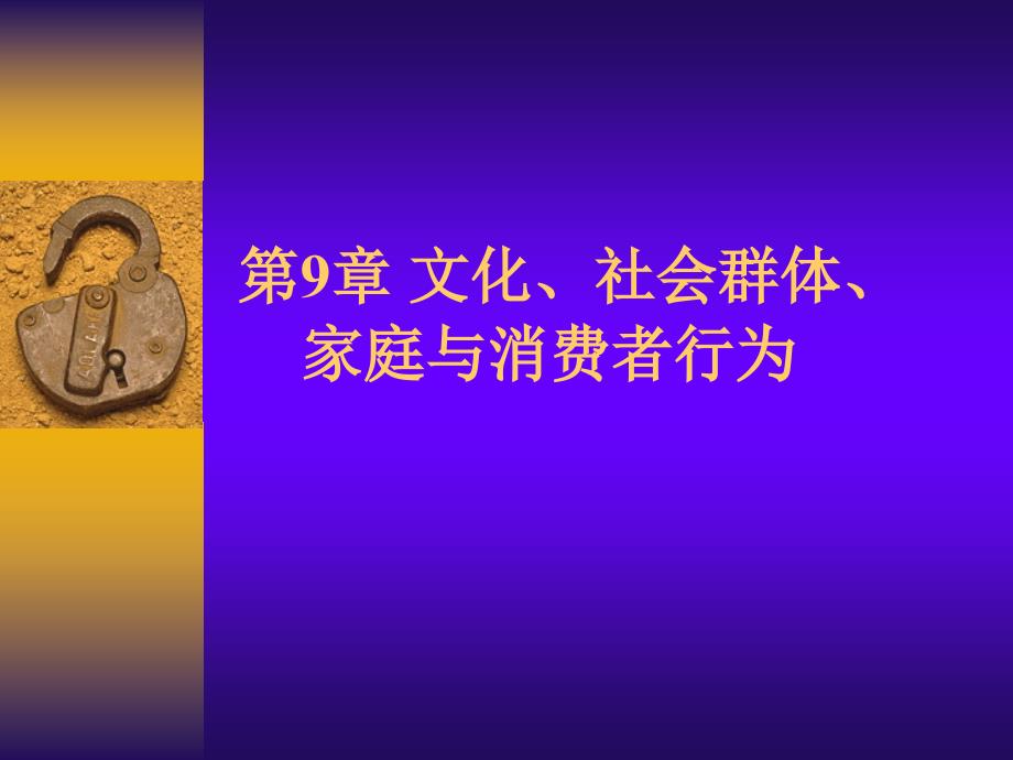 第9章  文化、社会群体及家庭_第1页