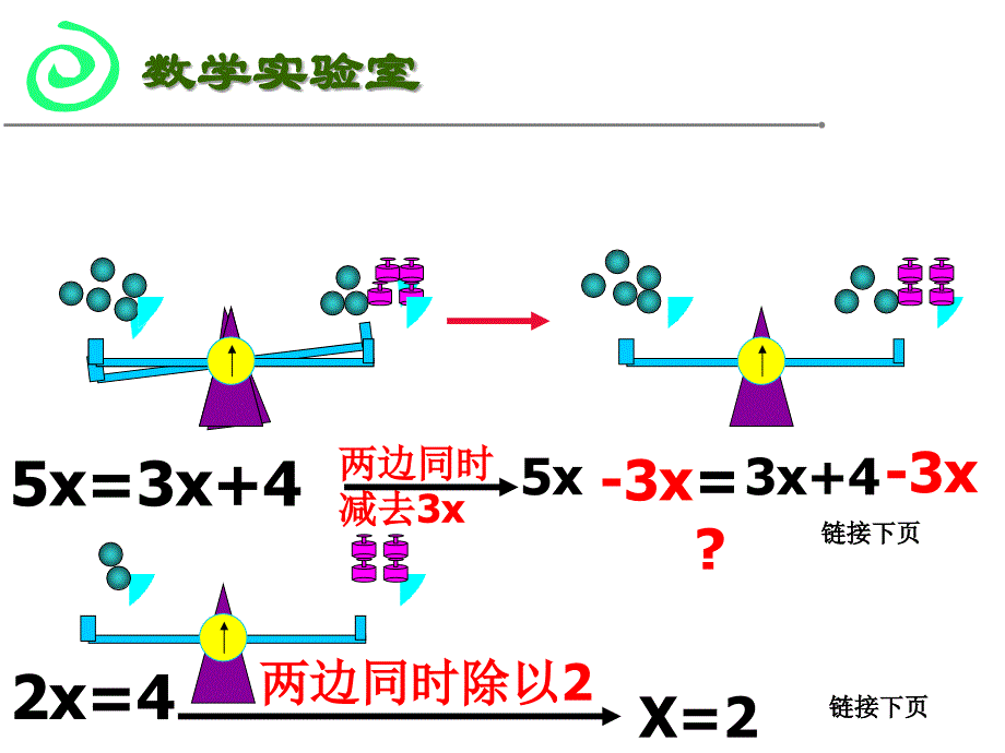 北师大2012新版七年级数学上册5.1认识一元一次方程(第2课时)课件_第4页