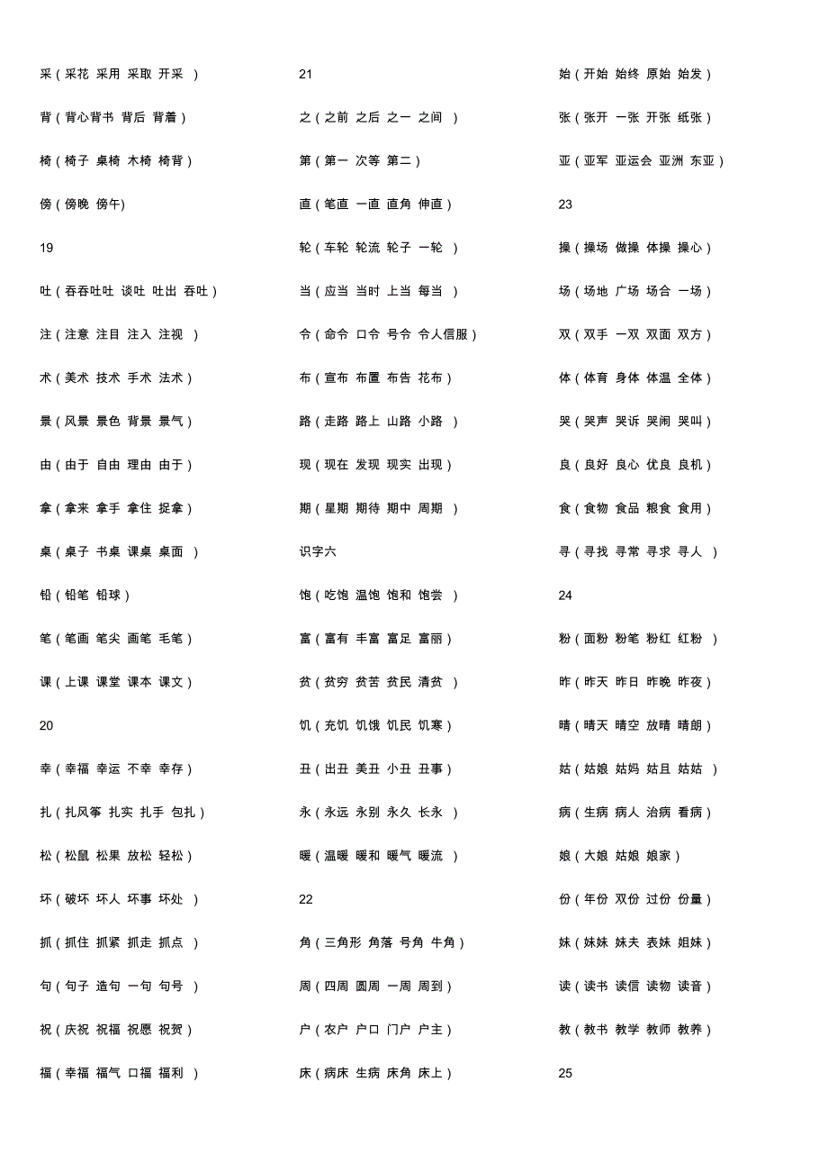 二年级上册生字组词_第4页