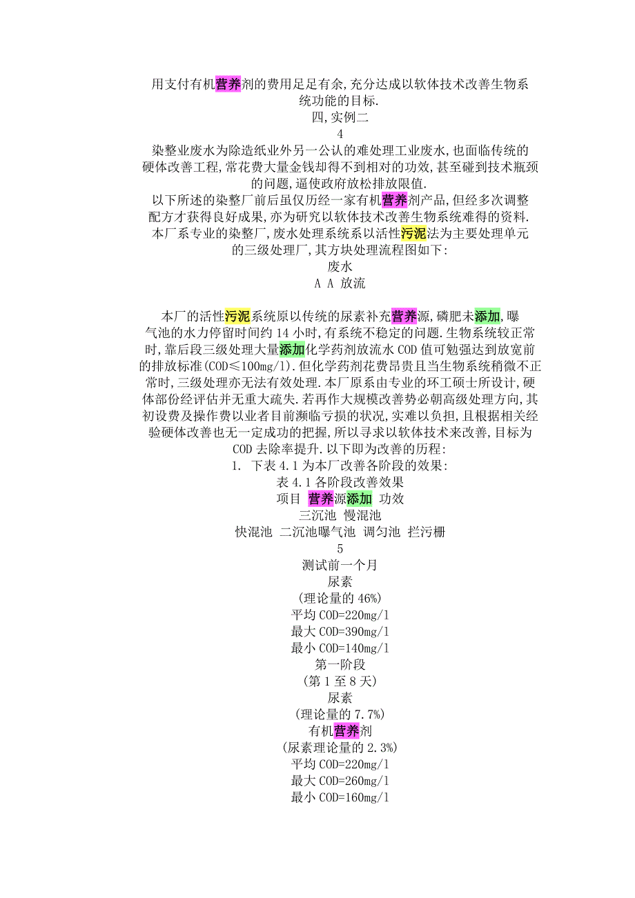 工业废水生物处理软体技术改善实例_第4页