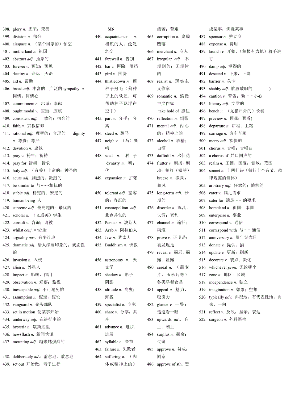 高中英语选修8单词_第4页