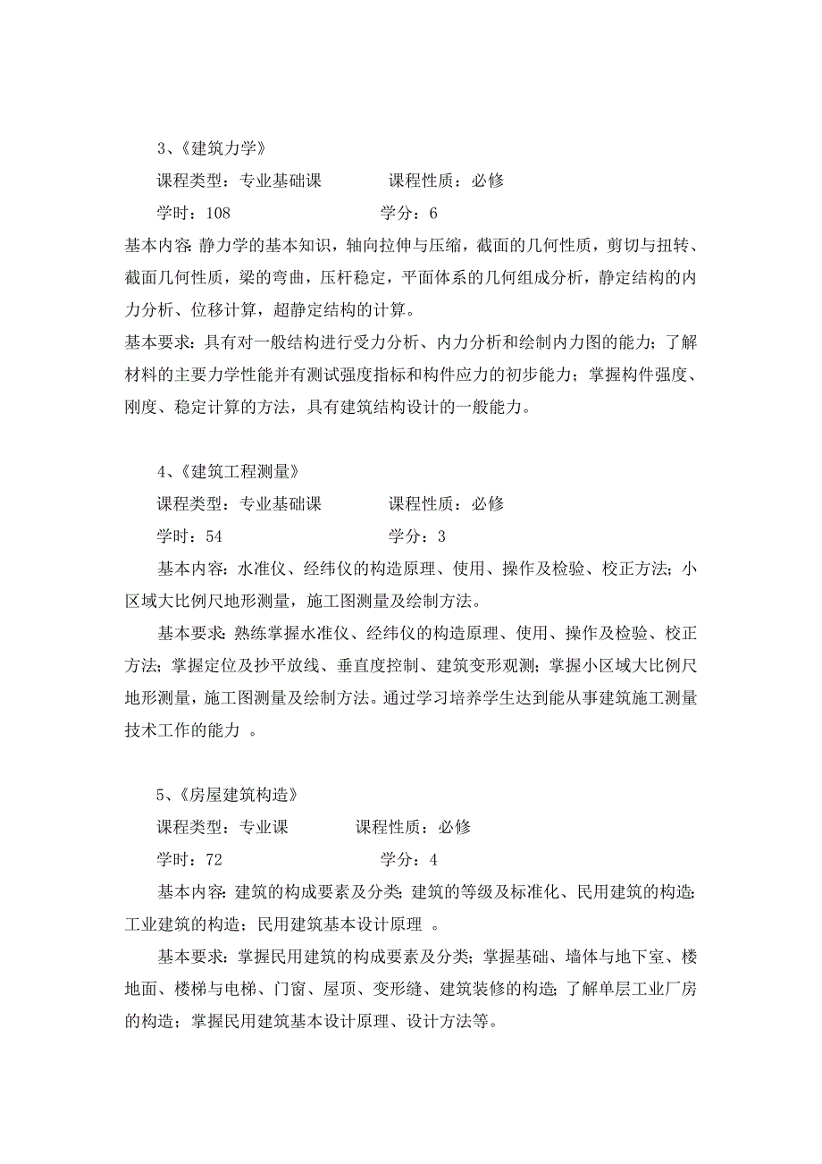 2009级建筑工程技术专业人才培养方案_第4页