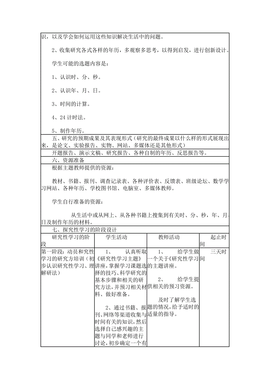 探究型学习设计方案(Miniquest设计模板)_第3页