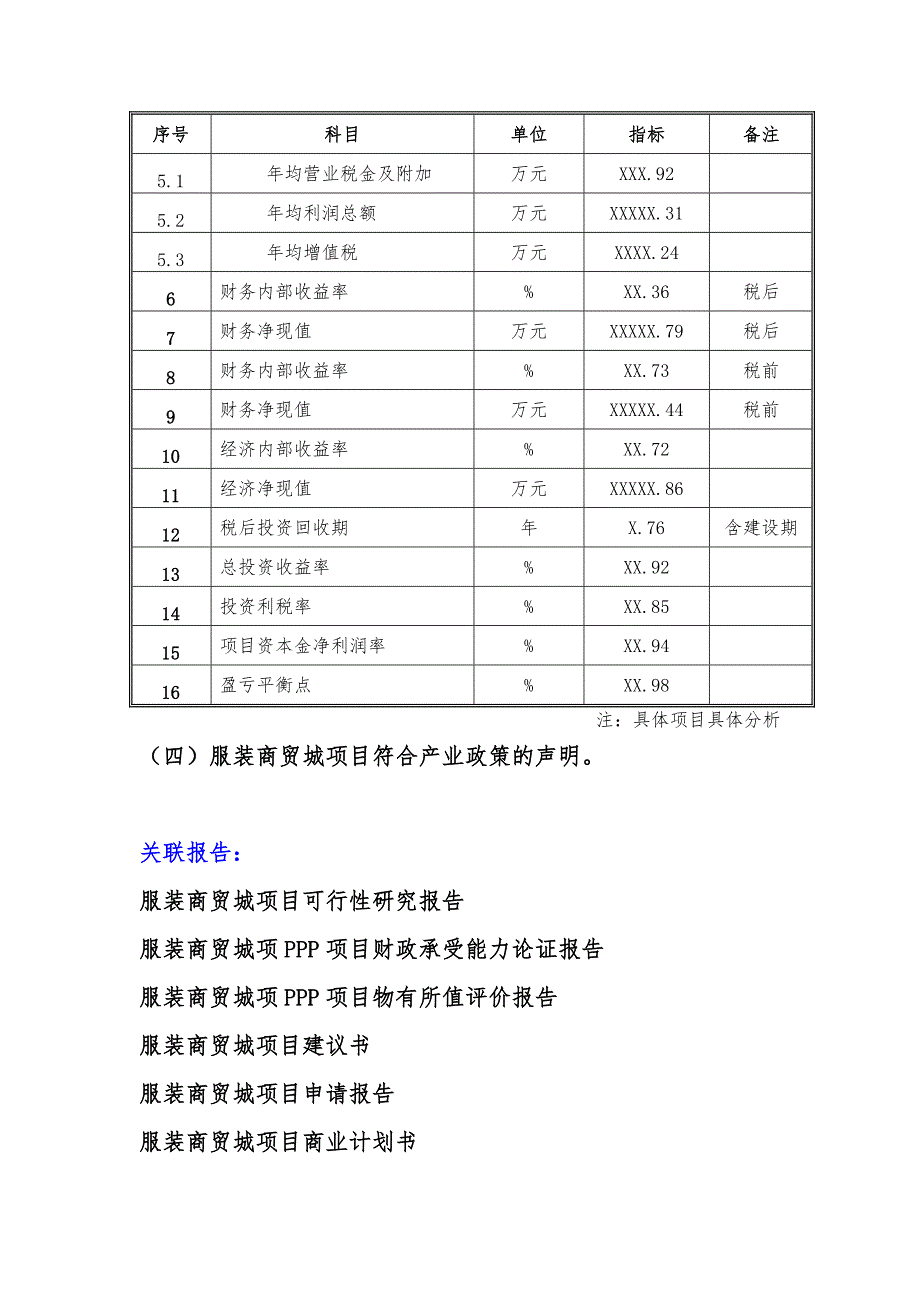 备案项目网上申报-服装商贸城项目(申报大纲)_第4页