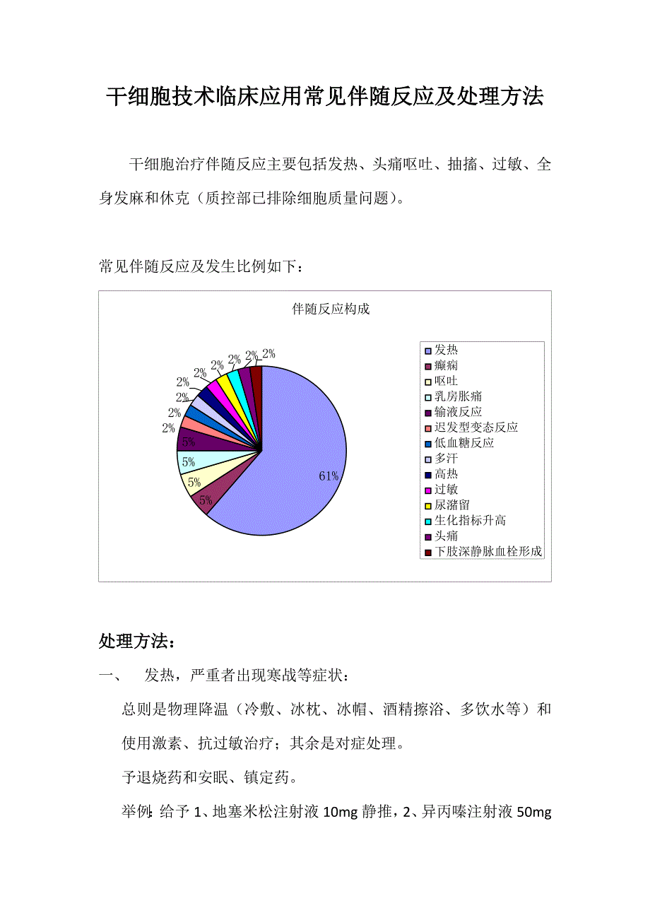 干细胞技术临床应用常见伴随反应及处理方法_第1页