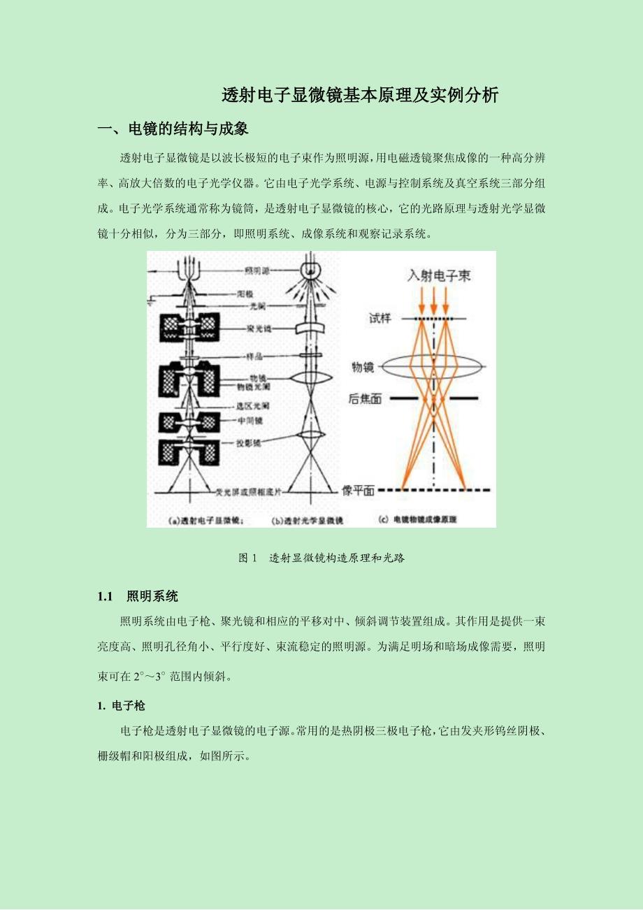 TEM基本原理及实例分析_第1页