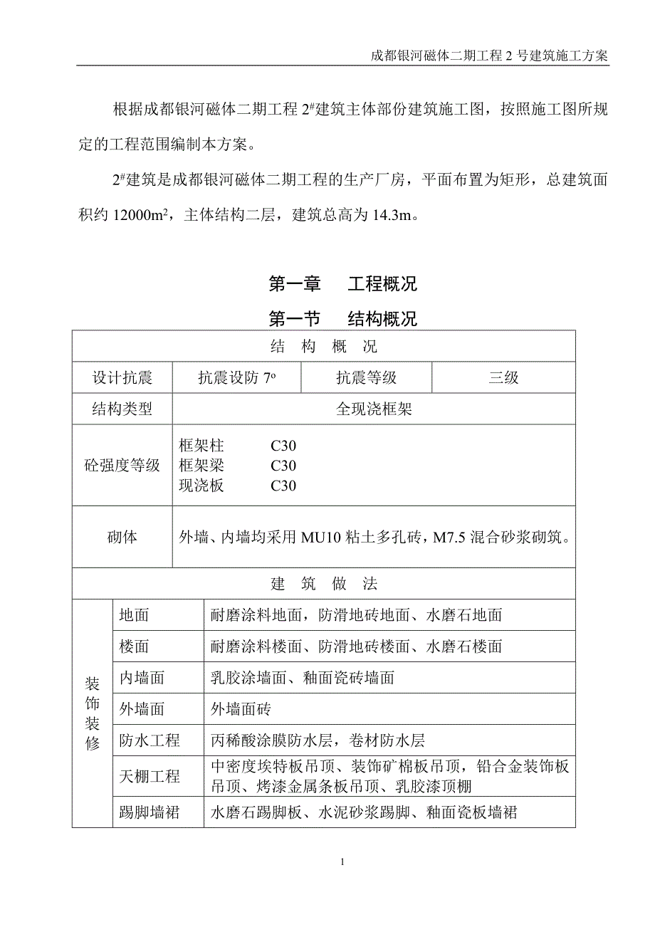 成都银河磁体二期工程2号建筑施工方案_第1页