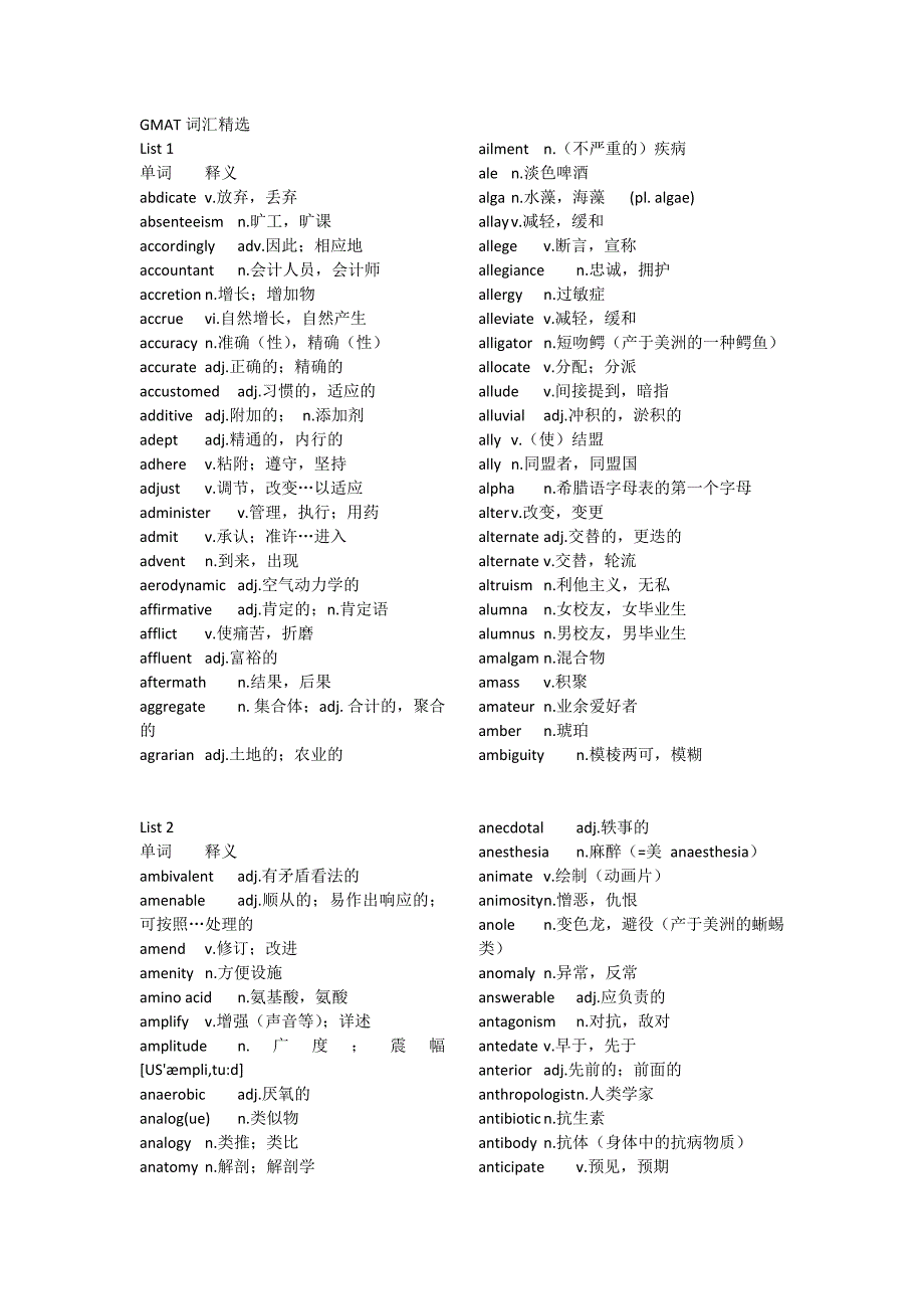gmat词汇精选word版本_第1页