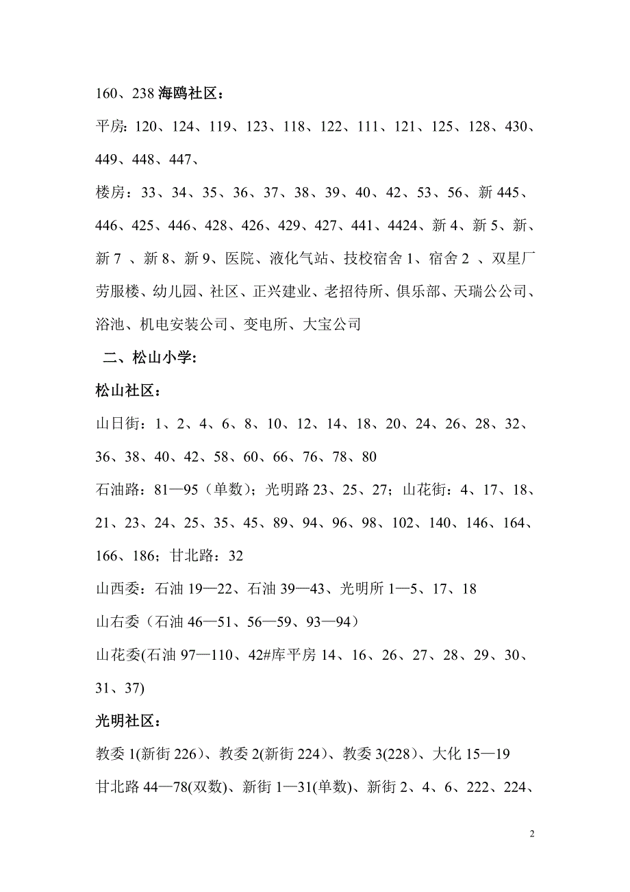 2012年甘井子区中小学学区划分结果_第2页