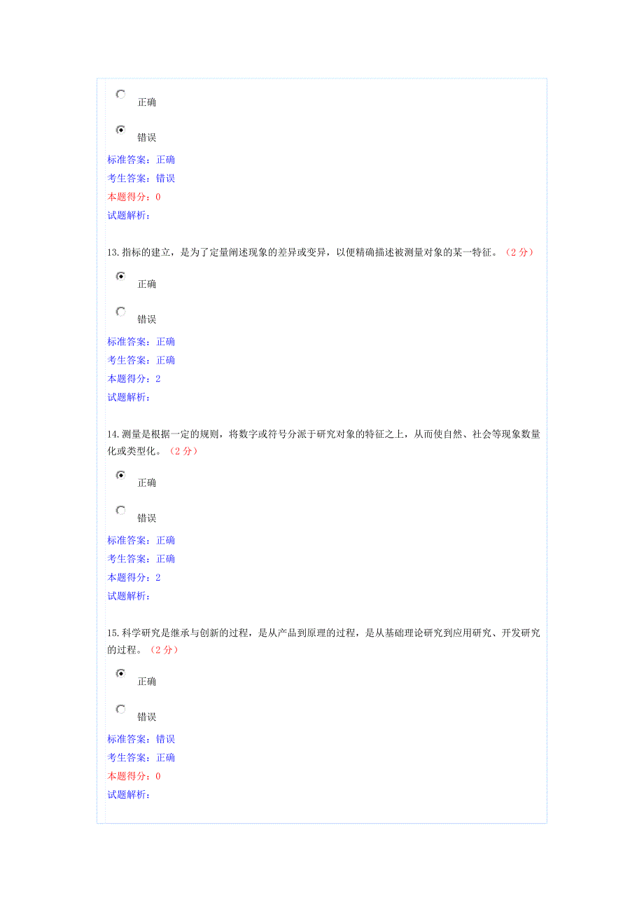 2014年南充继续教育公需科目《科研创新与沟通协调》测试题_第4页