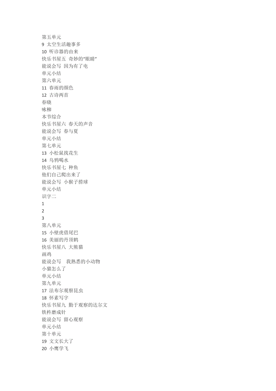 教科版语文1-6年级目录_第3页