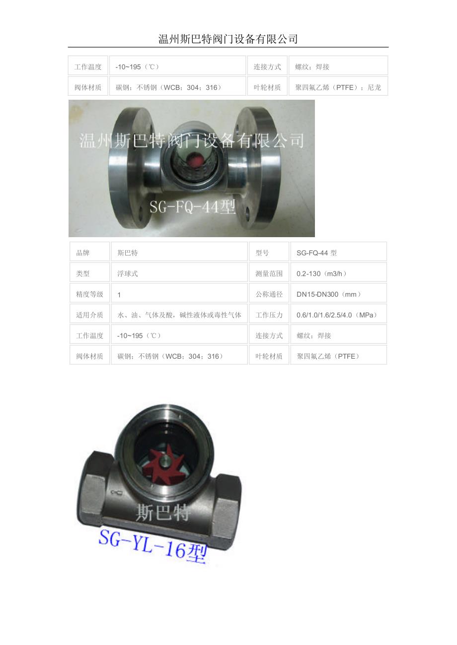 水流指示器型号 应用 参数_第3页