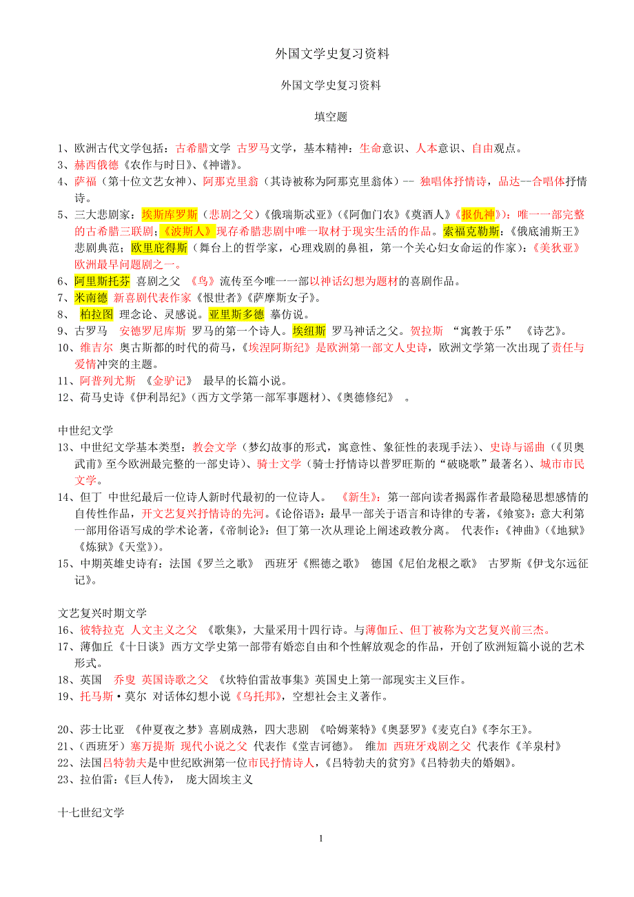 外国文学史复习参考_第1页