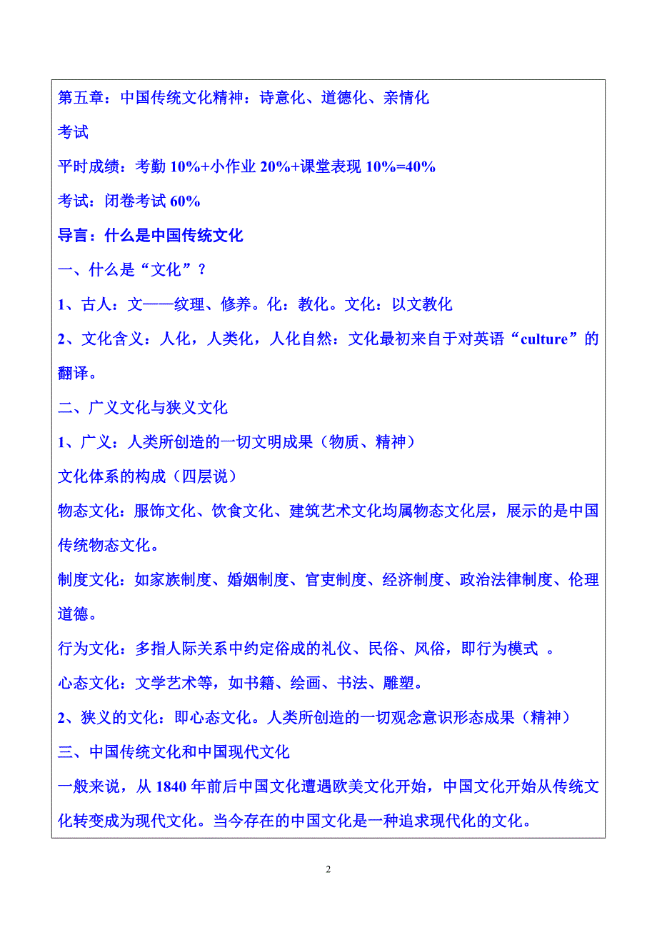 中国传统文化 课程授课教案_第2页