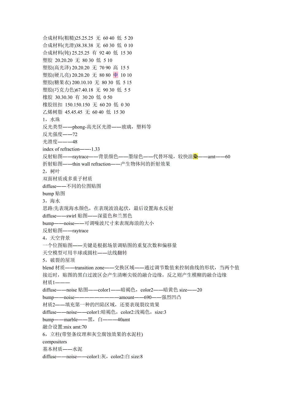 3DMax里常用材质的参数_第2页