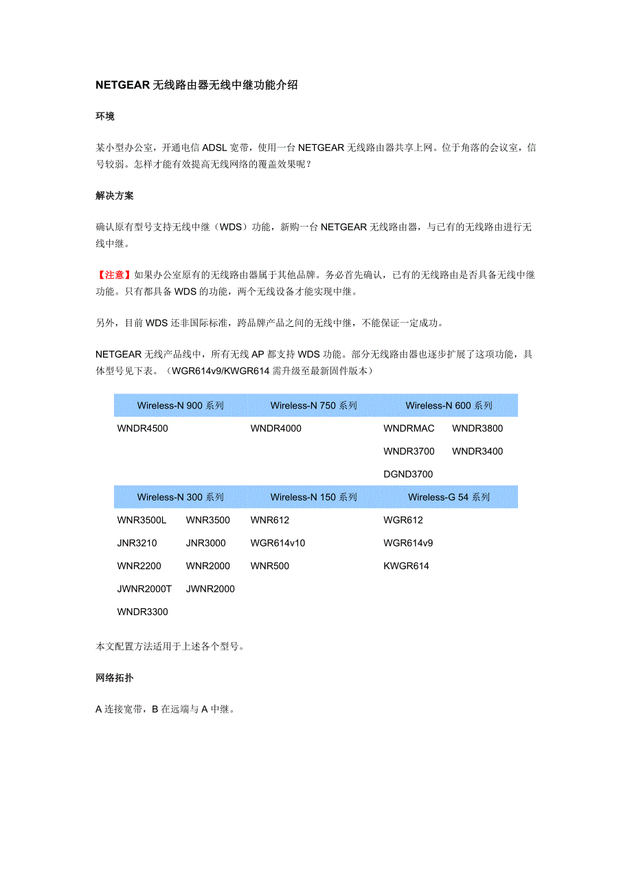 NETGEAR无线路由器无线中继功能介绍_第1页