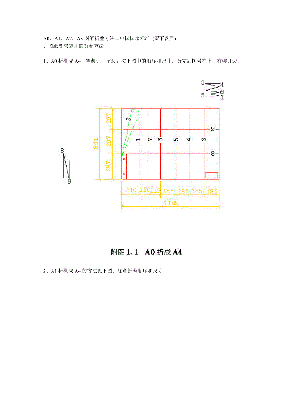 标准A版纸张装订折叠方法_第1页