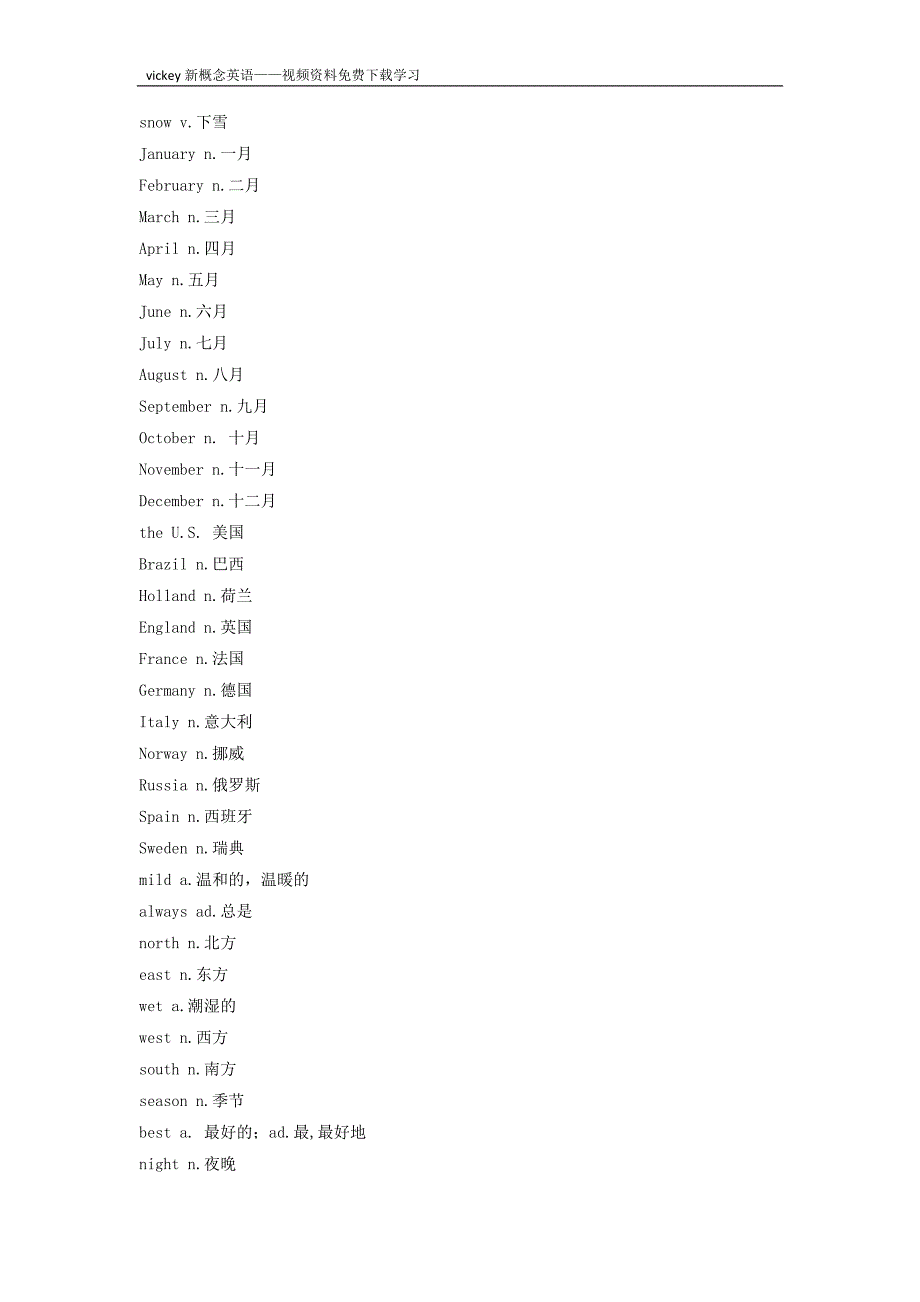 新概念英语第一册单词汇总_第4页