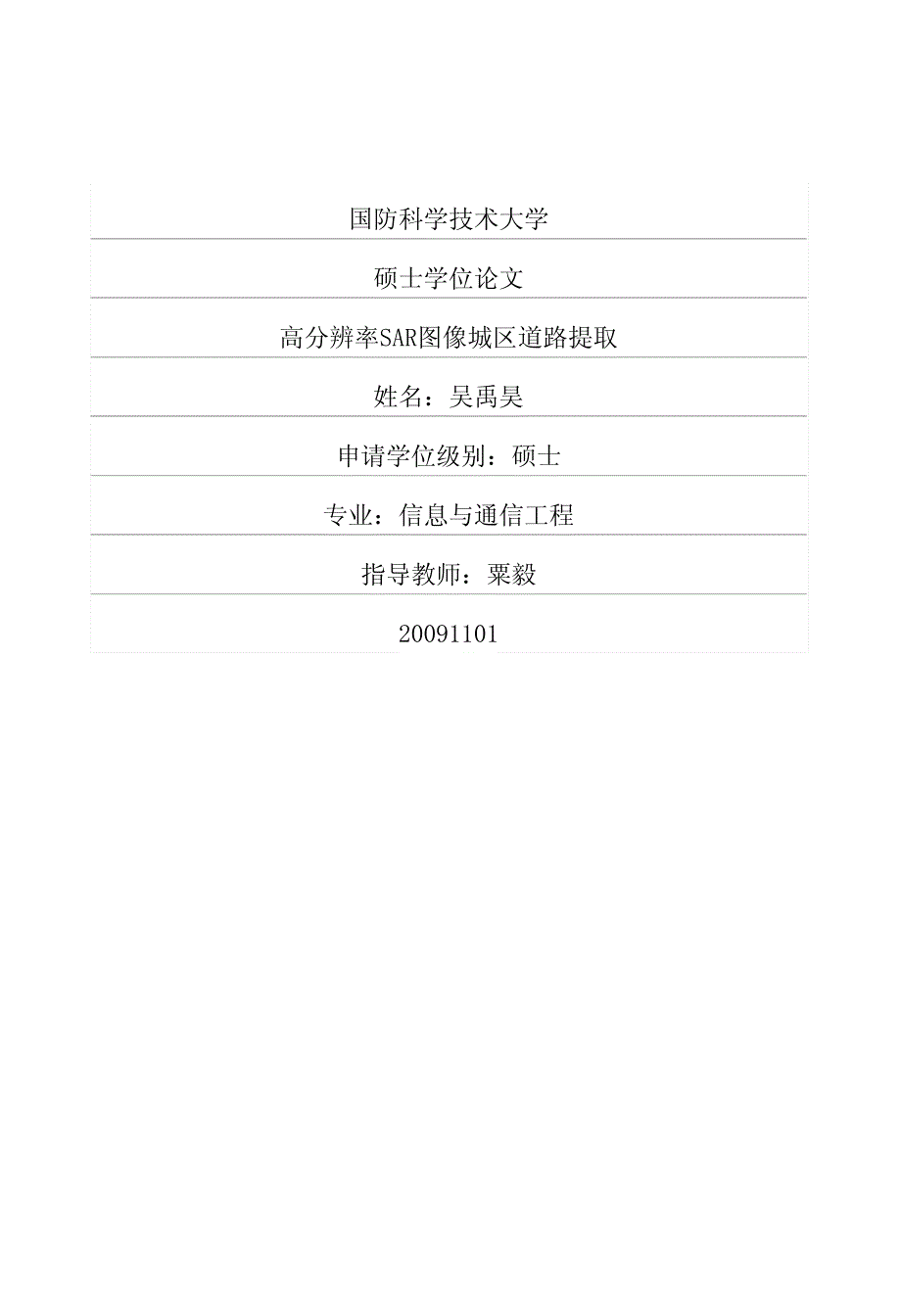 高分辨率SAR图像城区道路提取_第1页