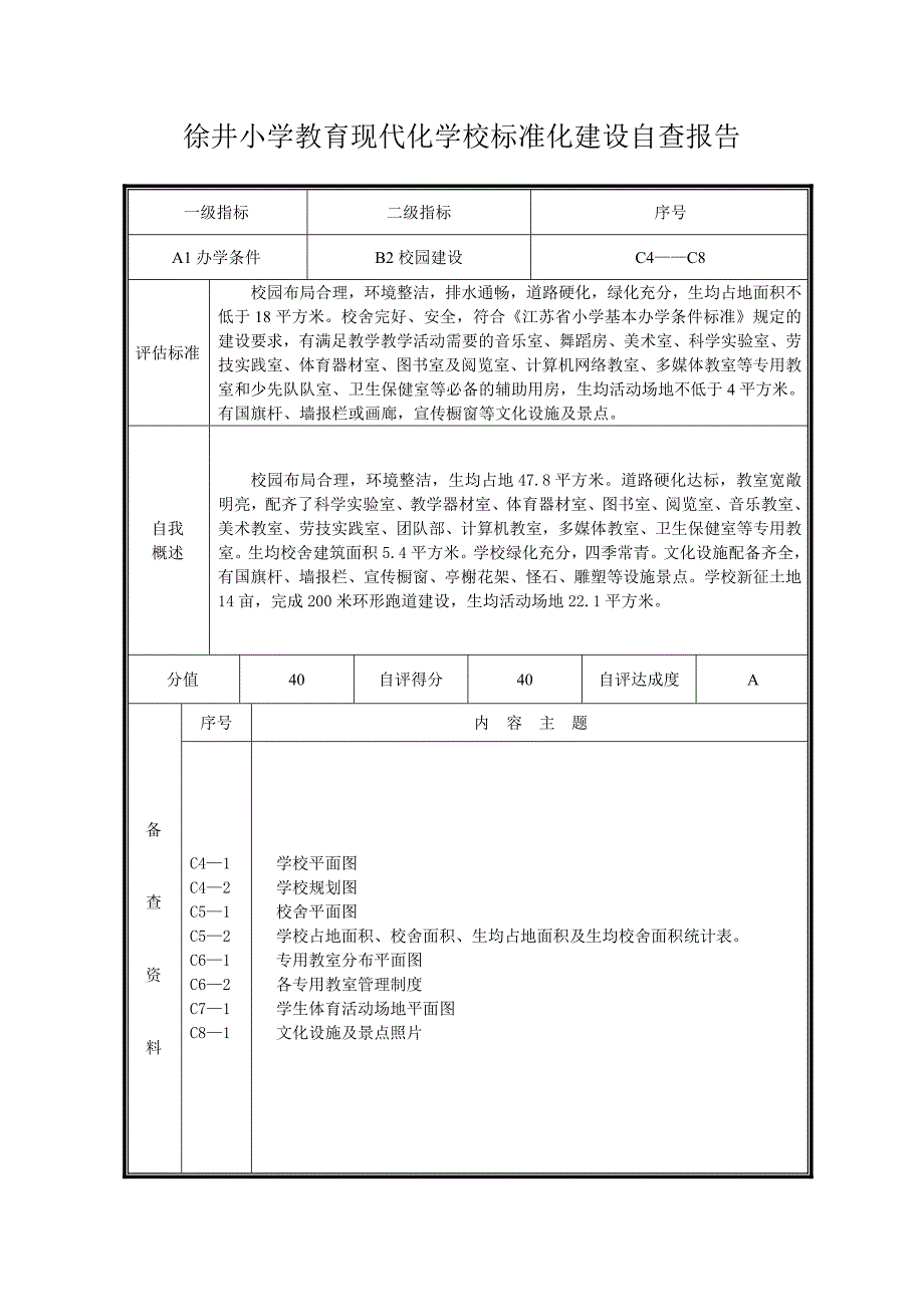 徐井小学教育现代化学校标准化建设自查报告_第2页