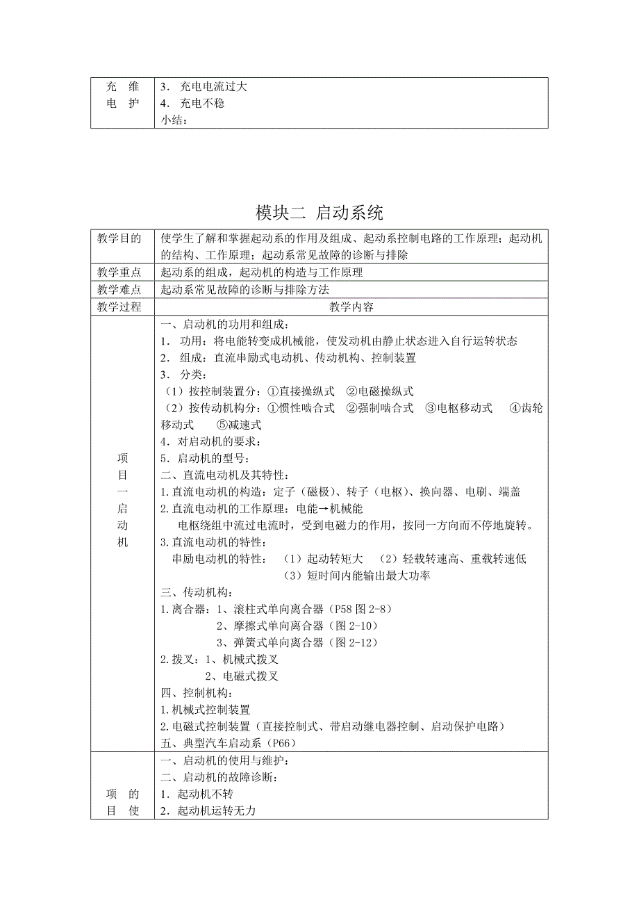 教案 汽车电气设备与维修_第4页