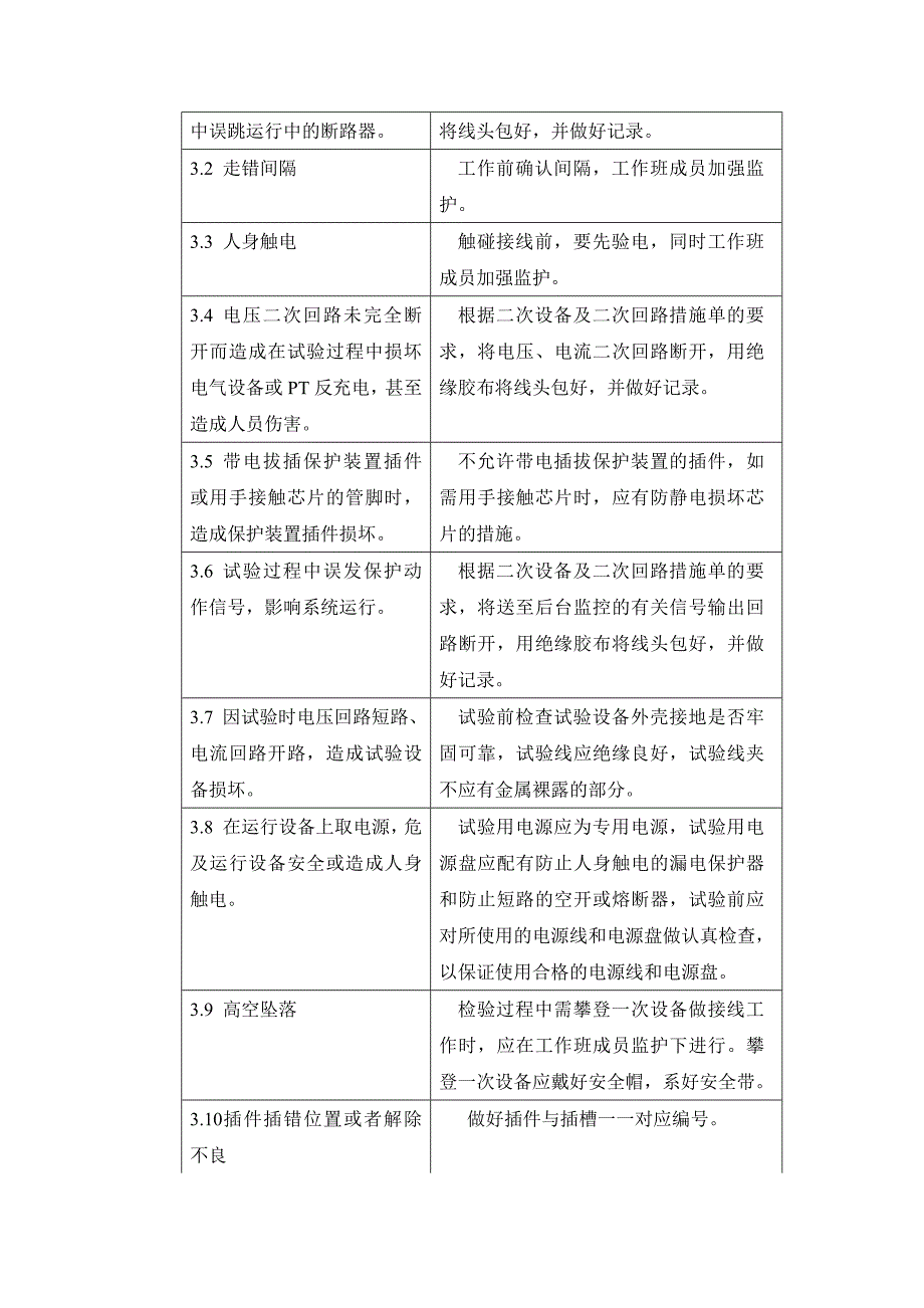 10KV变压器保护装置试验标准化作业指导书(初稿)_第4页