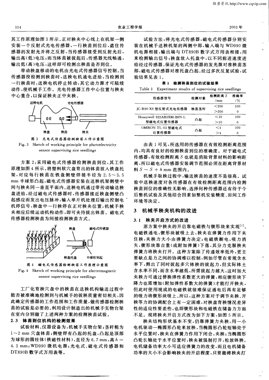 水稻钵苗机械手取秧有序移栽机的改进_第2页