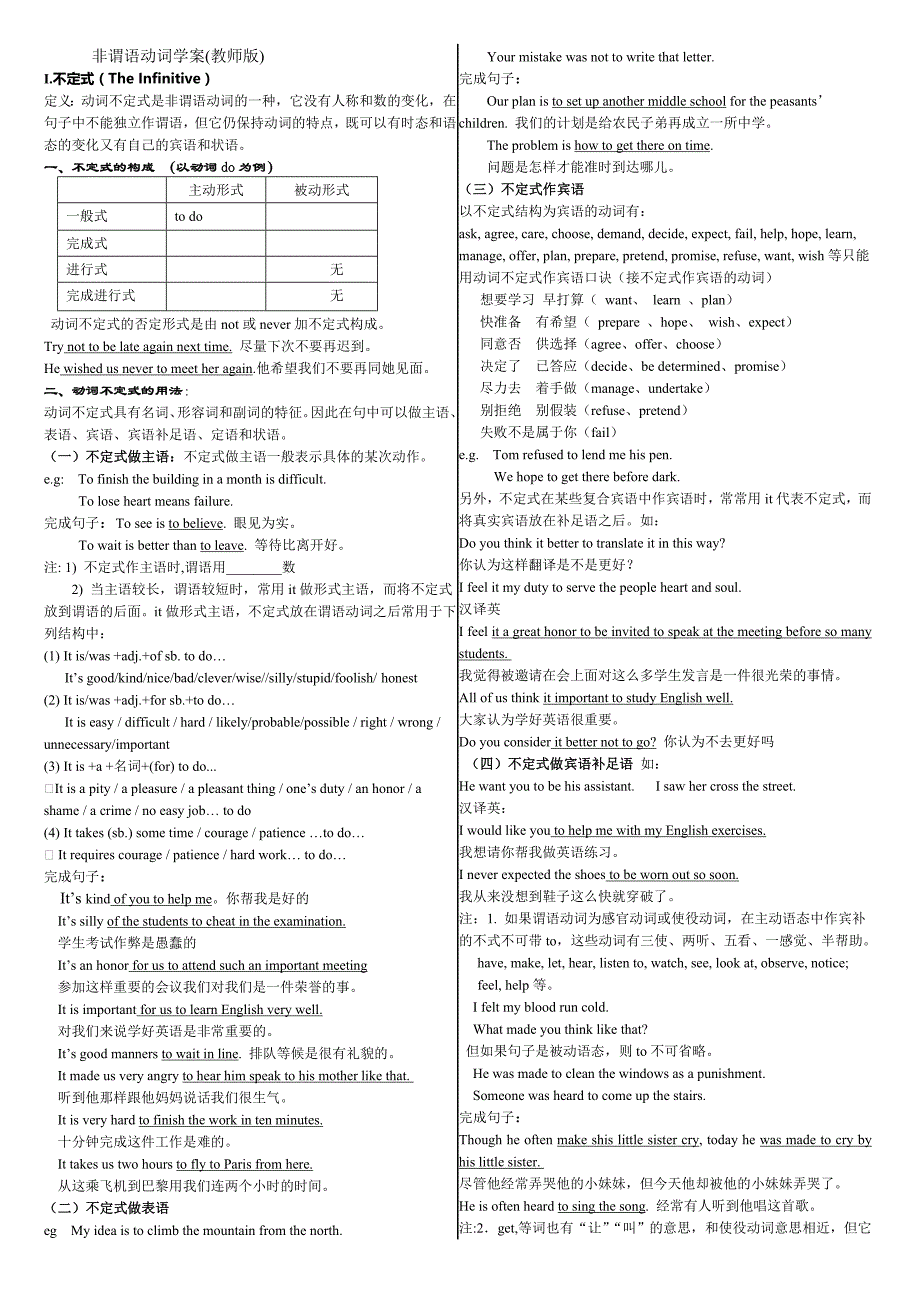 最好最全非谓语导学案学案答案基础部分_第1页