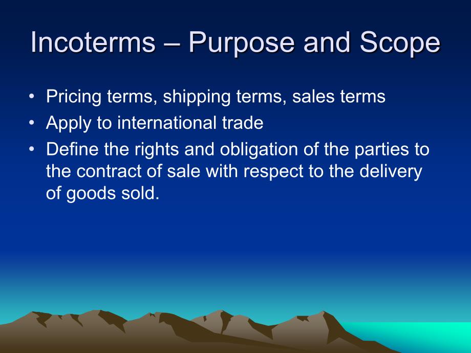 国际经济法 第三章 国际货物买卖法 第一节(二)incotermss_第4页