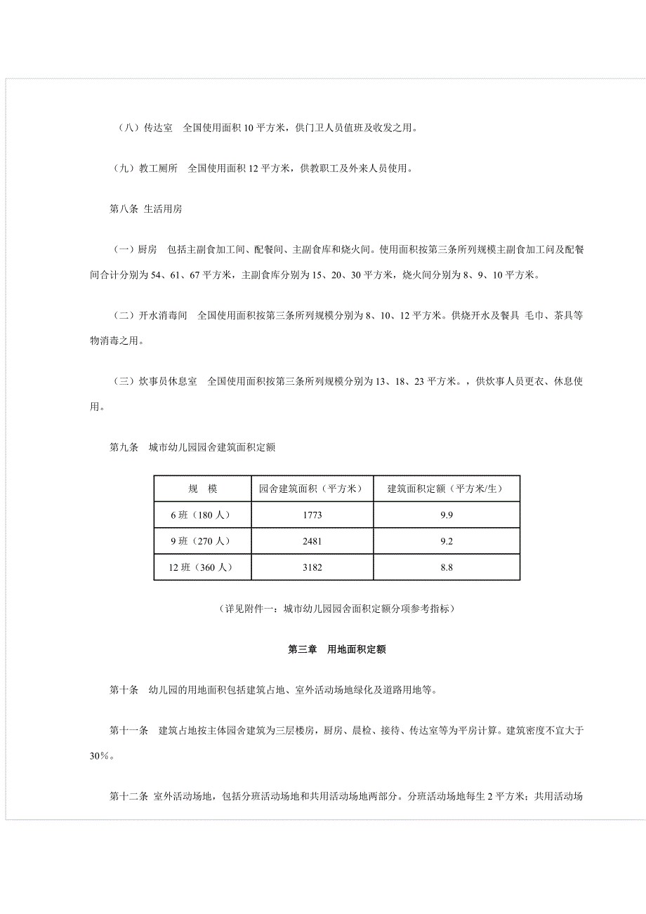 幼儿园建筑面积定额_第3页