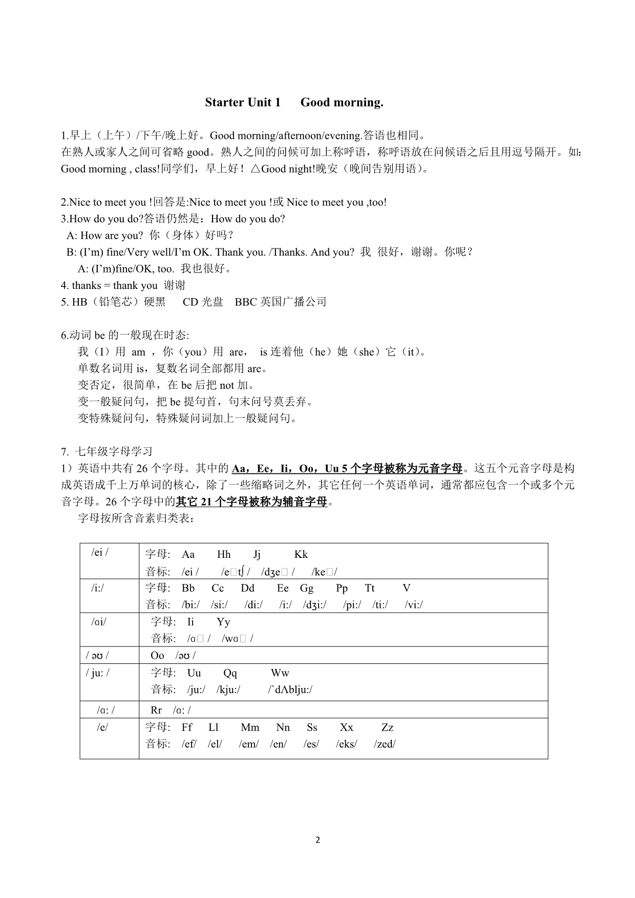 鹏程名师教你学-人教新目标七年级英语上(修订版)_第2页