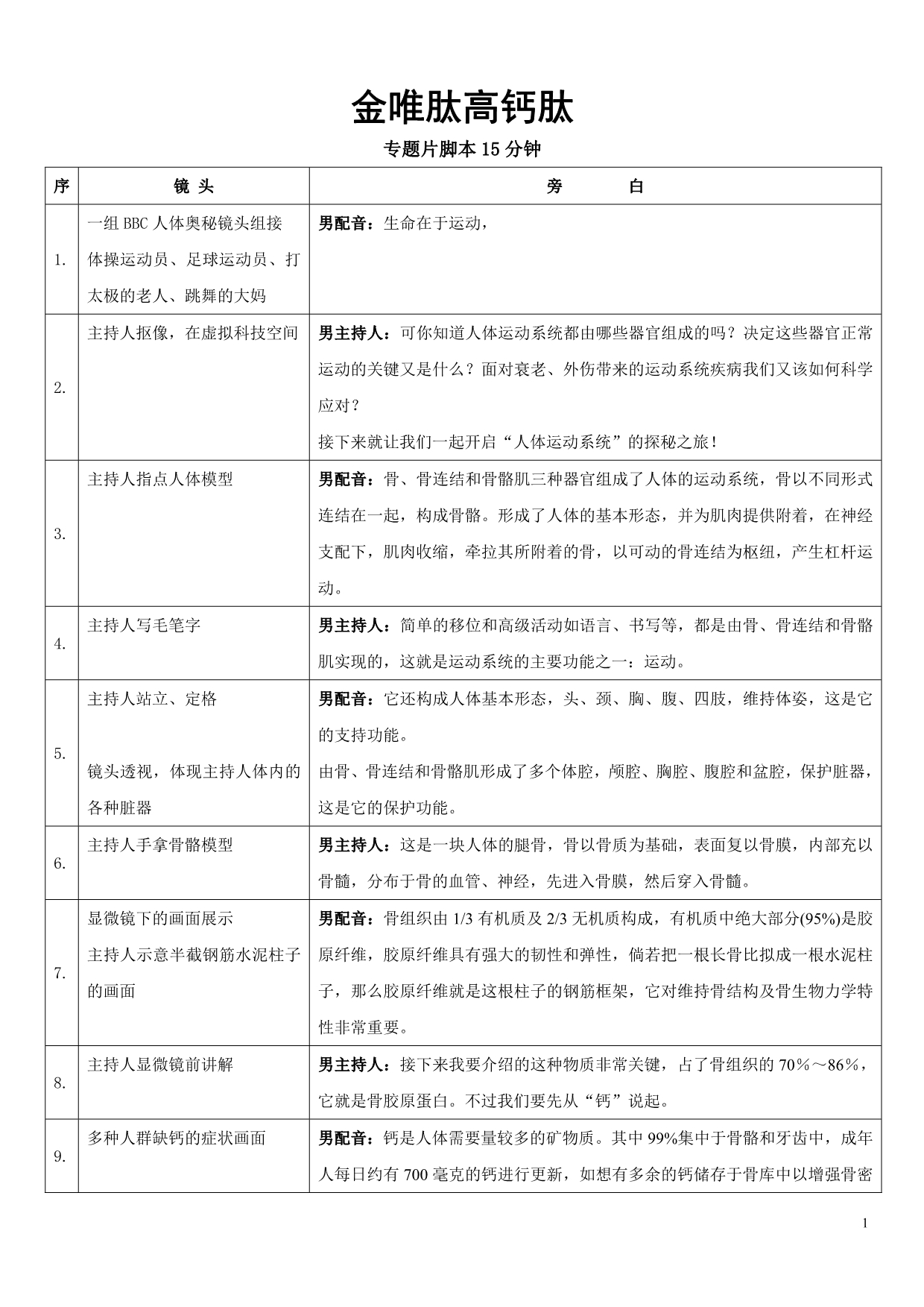 骨胶原肽及高钙肽脚本2(8.28)_第1页