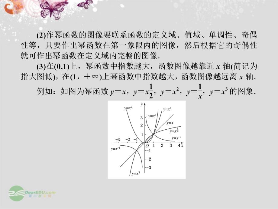 【师说系列】2014届高考数学一轮复习讲义 1.9幂函数课件 北师大版_第3页