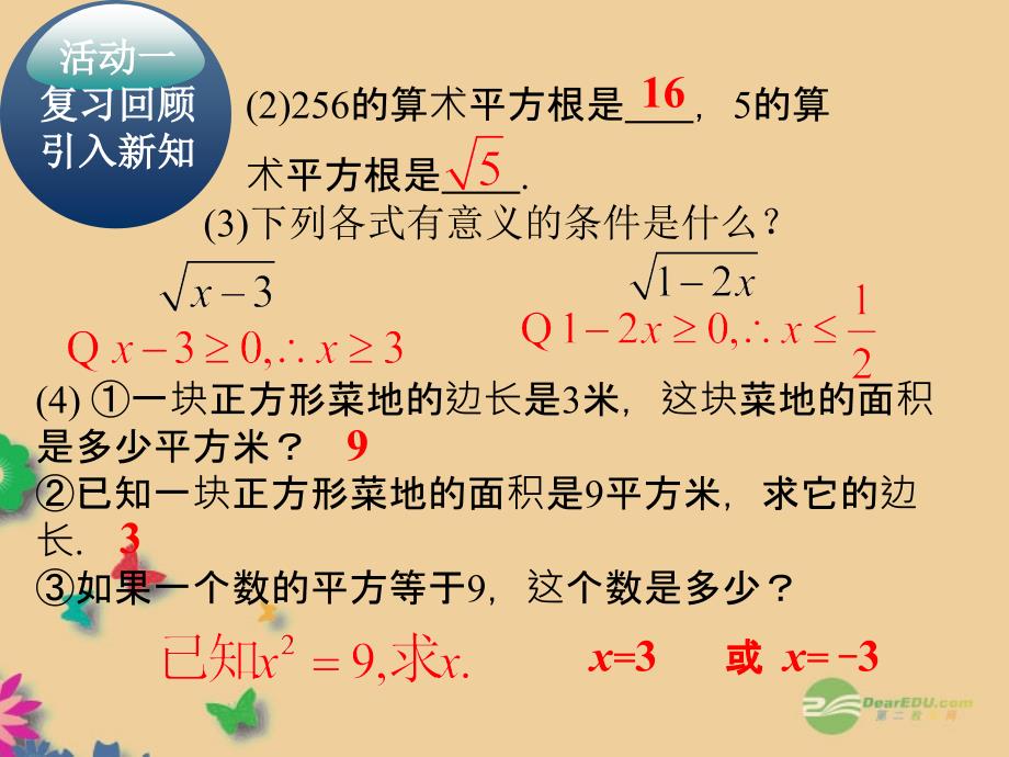 浙江省绍兴县西藏民族中学七年级数学下册《6.1 平方根 》课件（3） （新版）新人教版_第3页