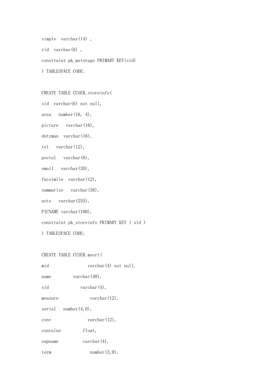 省防办数据结构SQL语句_第2页