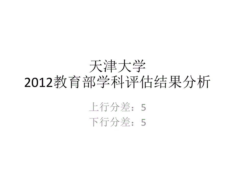 五分分差内天津大学2012年教育部学科评估结果分析_第1页