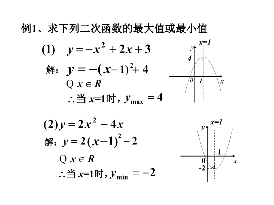 九年级数学下二次函数的最大值与最小值_第4页