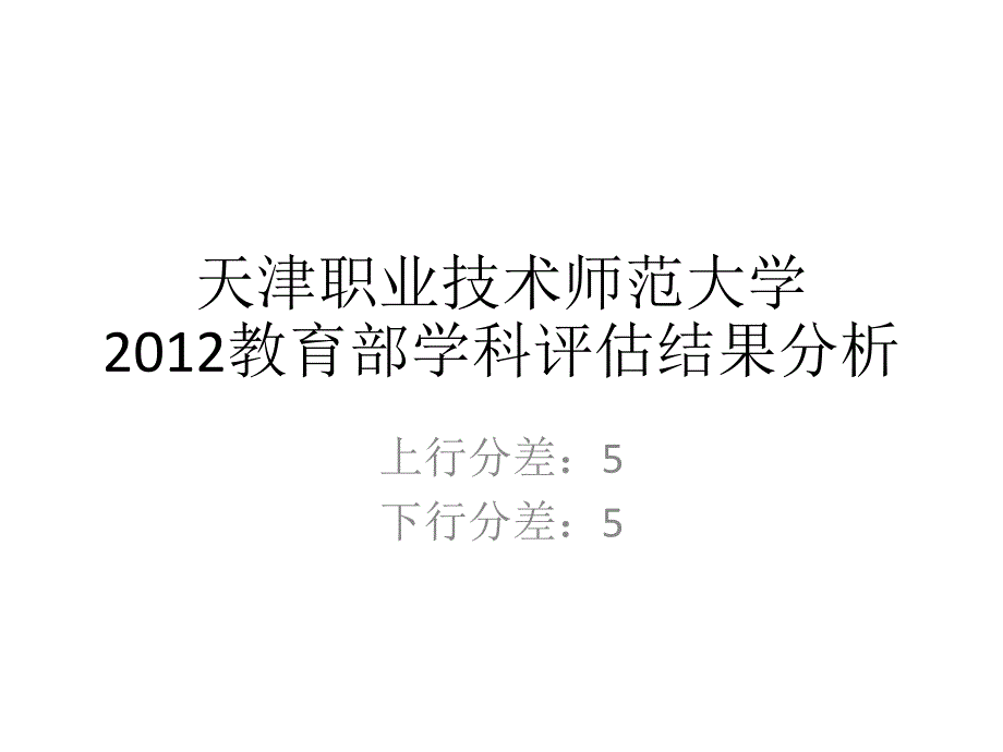 五分分差内天津职业技术师范大学2012年教育部学科评估结果分析_第1页