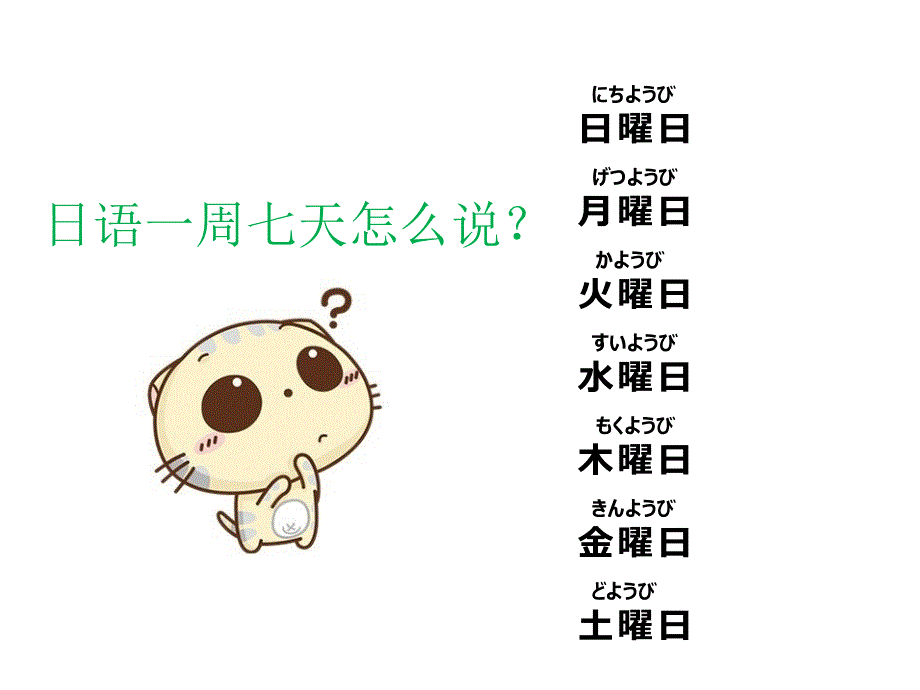 日文一星期七天说法的来历_第1页