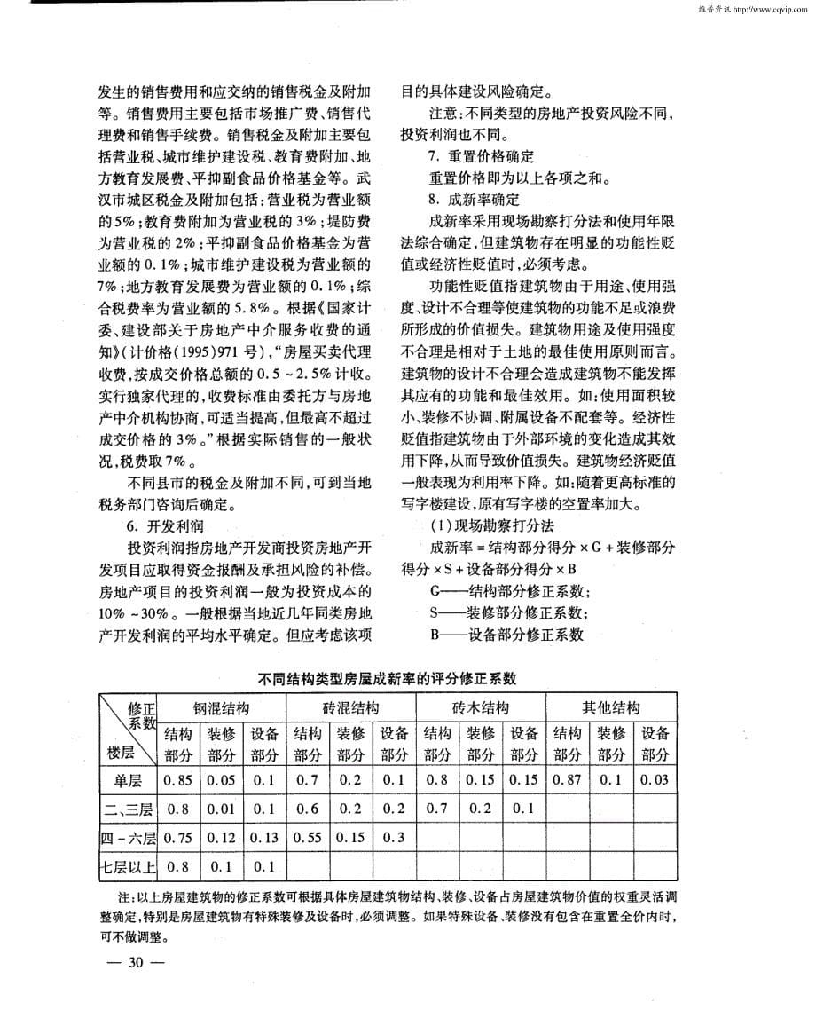 房地产评估中成本法的具体应用_第5页