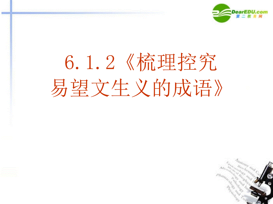 高中语文《梳理控究易望文生义的成语》课件新人教版必修2_第2页