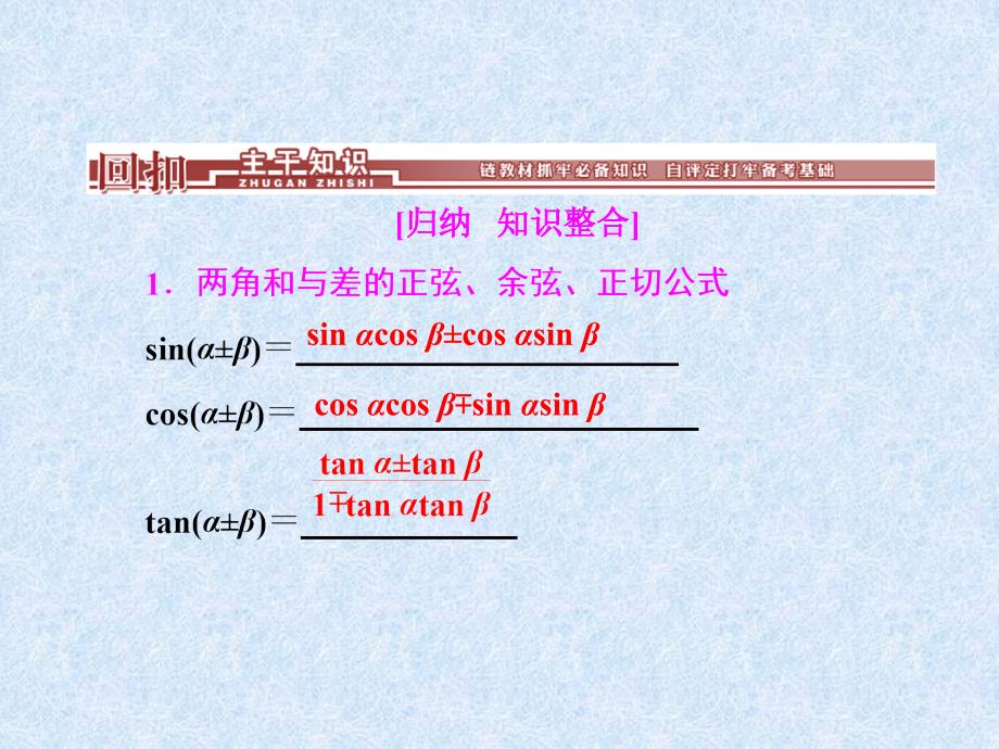 2014高三数学一轮复习3.5两角和与差的正弦、余弦、正切公式_第3页