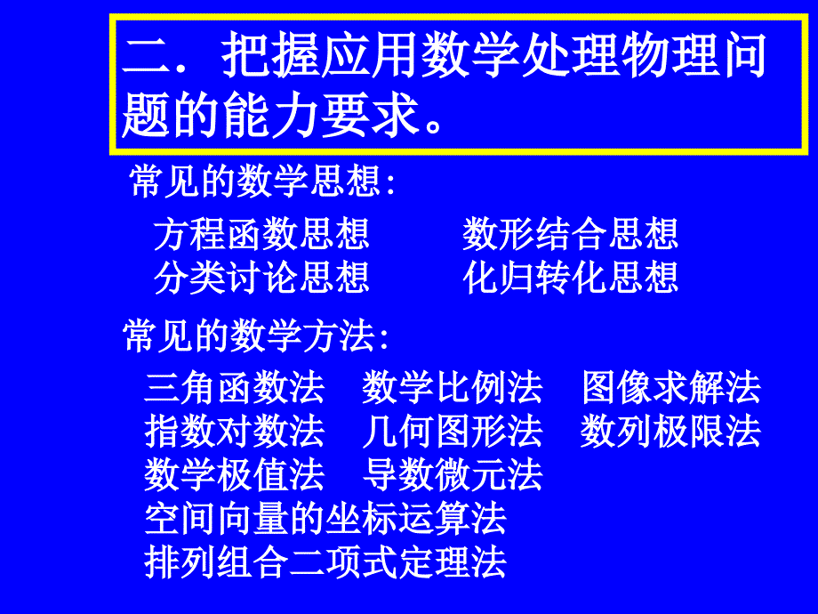 数学知识在物理解题中的应用(用高考题来讲解)1_第4页