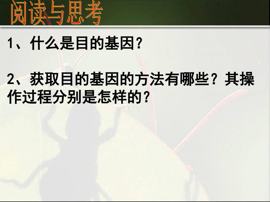 人教版教学课件高二生物(基因工程的基本操作程序)_第3页