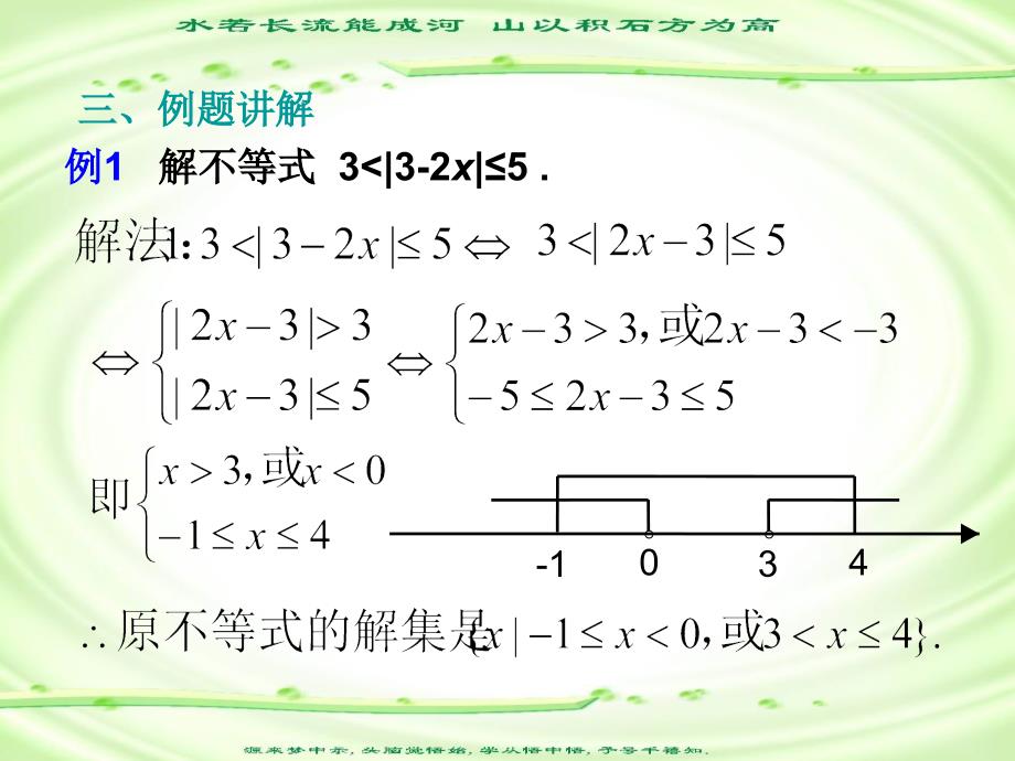 高一数学课件上学期绝对值不等式的解法._第4页