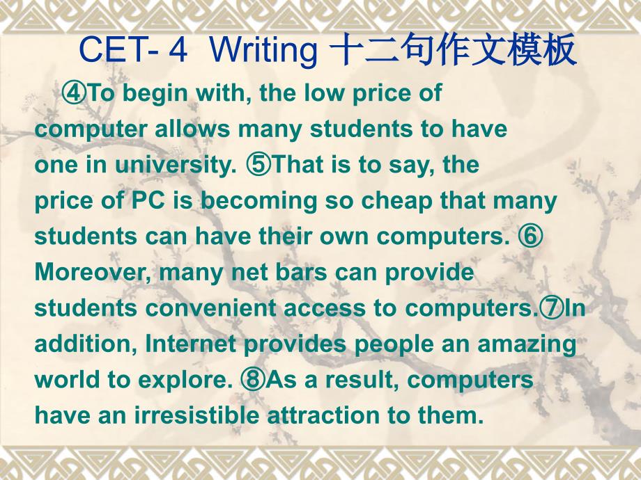 CET-4Writing十二句作文模板_第3页