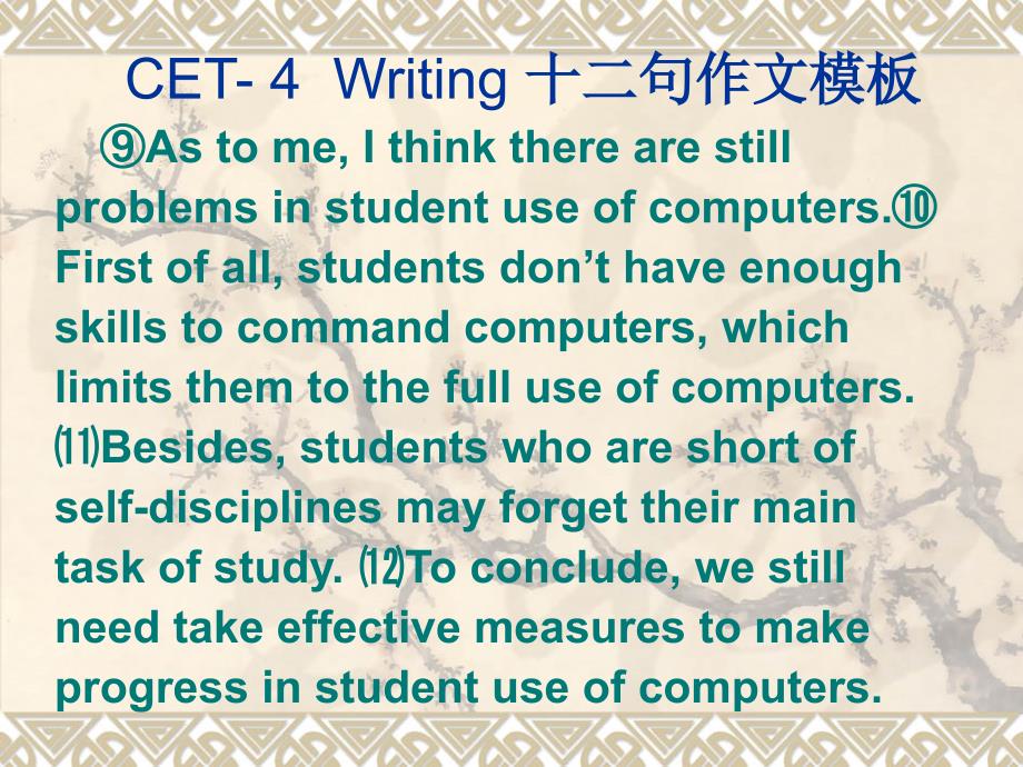 CET-4Writing十二句作文模板_第4页