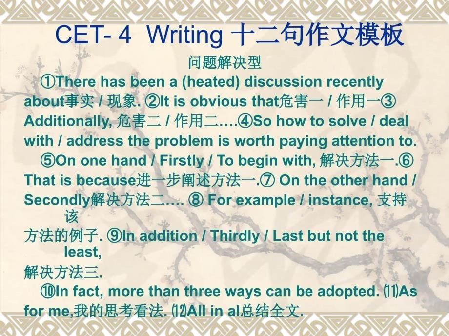 CET-4Writing十二句作文模板_第5页