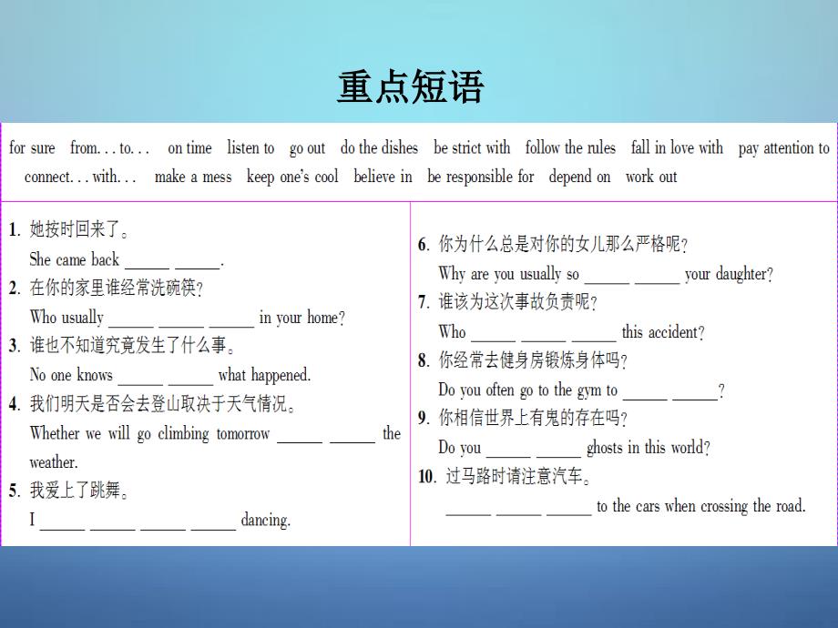 (广东专版)2015年中考英语话题四学校生活和语言学习课件_第4页