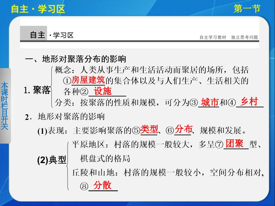 高中地理湘教版必修一地形对聚落及交通线路分布的影响_第3页